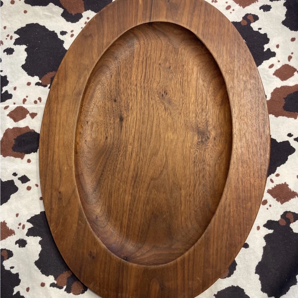 Vintage Gladmark Sun Valley California oval teak tray